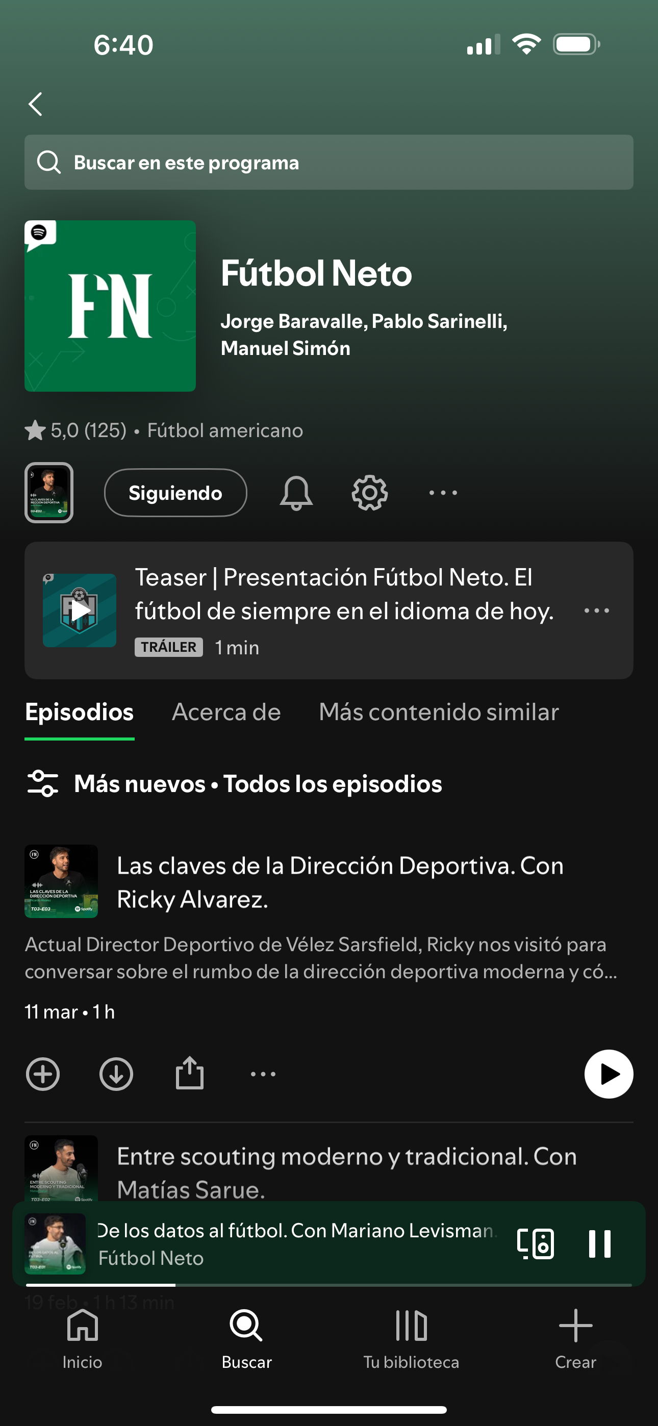 Fútbol Neto en Spotify